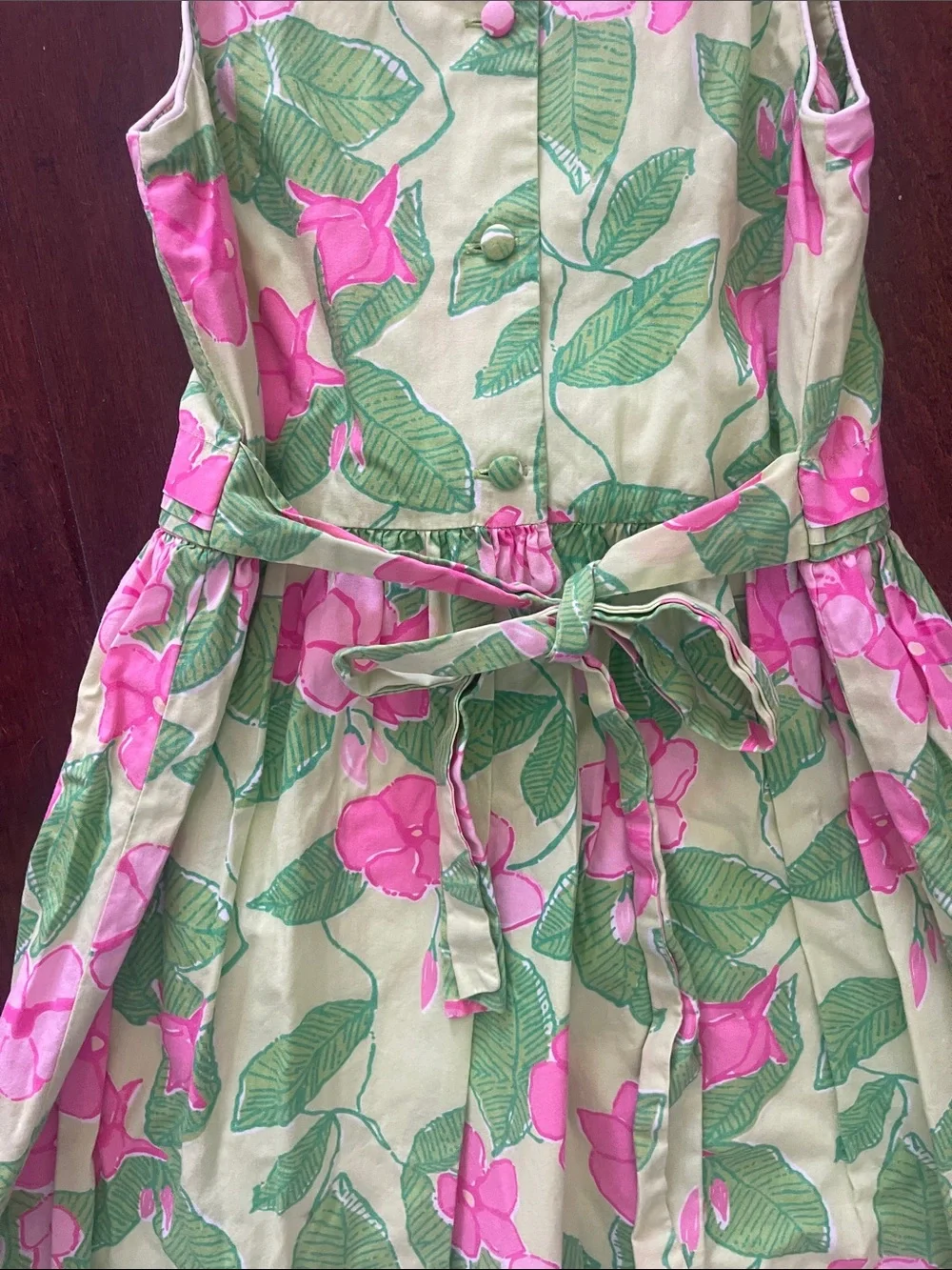 LILLY PULITZER Girls Size 6 X Pink Floral Sleeveless Dress